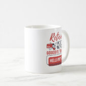 Remüde Postarbeiter Mailman Retirement Funny Gag Kaffeetasse (VorderseiteRechts)