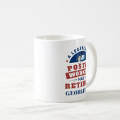 Remüde Postarbeiter Mailman Retirement Funny Kaffeetasse (VorderseiteRechts)