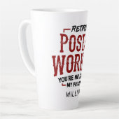 Remüde Postarbeiter Mailman Retirement Funny Milchtasse (Linke Ecke)