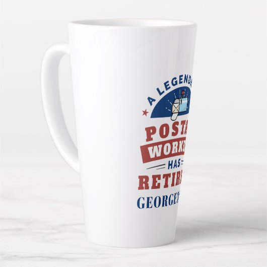 Remüde Postarbeiter Mailman Retirement Funny Milchtasse (Linke Ecke)