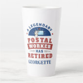 Remüde Postarbeiter Mailman Retirement Funny Milchtasse (Vorderseite)