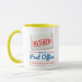 Remüde Postarbeiter Mailman Retirement Funny Tasse (Links)