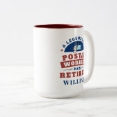 Remüde Postarbeiter Mailman Retirement Funny Zweifarbige Tasse (VorderseiteRechts)