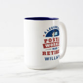 Remüde Postarbeiter Mailman Retirement Funny Zweifarbige Tasse (VorderseiteRechts)