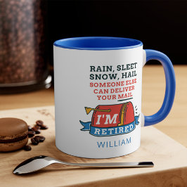Remüde Postarbeiter Mailman Retirement Gag Geschen Tasse