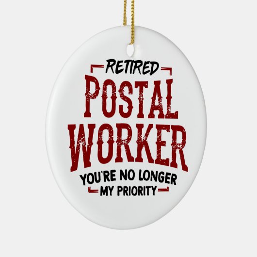 Remüde Postarbeiter Mailman Retirement Keramik Ornament (Rechts)