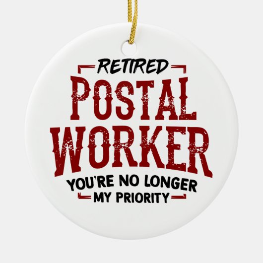 Remüde Postarbeiter Mailman Retirement Keramik Ornament (Vorne)