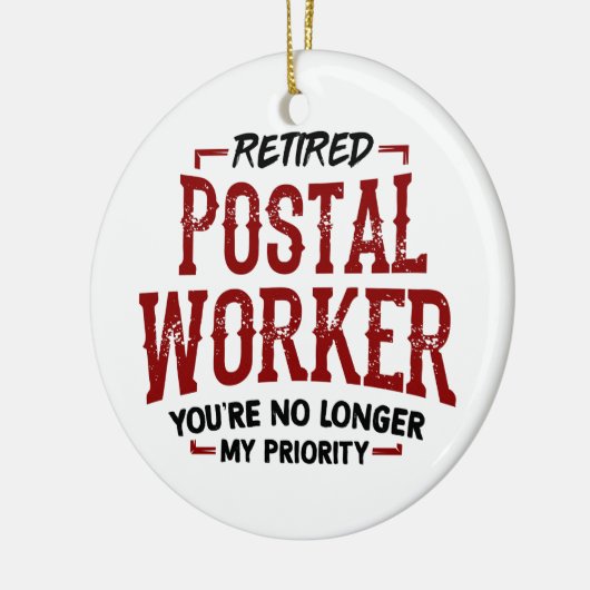 Remüde Postarbeiter Mailman Retirement Keramik Ornament (Links)