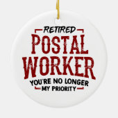 Remüde Postarbeiter Mailman Retirement Keramik Ornament (Hinten)