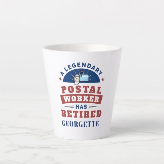 Remüde Postarbeiter Mailman Retirement Milchtasse (Vorderseite)