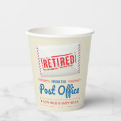 Remüde Postarbeiter Mailman Retirement Party Pappbecher (Vorderseite)
