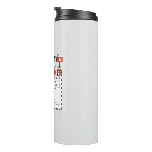 Remüde Postarbeiter Mailman Retirement Thermosbecher (Nach rechts gedreht)