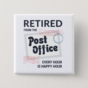 Remüde Postarbeiter Rentirement Mailman Funny Button