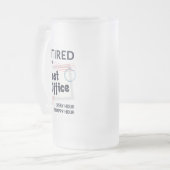 Remüde Postarbeiter Rentirement Mailman Funny Mattglas Bierglas (Vorderseite Links)