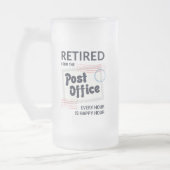 Remüde Postarbeiter Rentirement Mailman Funny Mattglas Bierglas (Links)