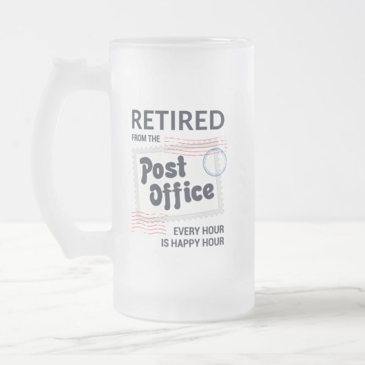 Remüde Postarbeiter Rentirement Mailman Funny Mattglas Bierglas (Links)
