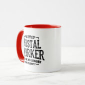 Remüde Postarbeiter Rentirement Mailman Funny Tasse (Vorderseite Links)