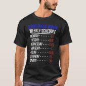 Remüde Postarbeiter Schedule Retirement Mailman T-Shirt (Vorderseite)