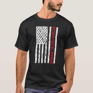 Remüde Postarbeiter-USA-Flagge Mailman Retirement T-Shirt