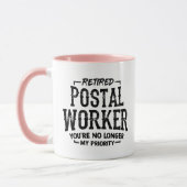 Remüde Postarbeiterruhestand Mailman Funny Mug Tasse (Links)
