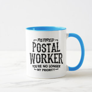 Remüde Postarbeiterruhestand Mailman Funny Mug Tasse