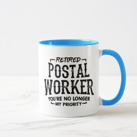Remüde Postarbeiterruhestand Mailman Funny Mug Tasse (Rechts)