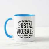 Remüde Postarbeiterruhestand Mailman Funny Mug Tasse (Links)