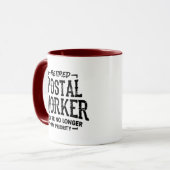 Remüde Postarbeiterruhestand Mailman Funny Mug Tasse (Vorderseite Links)