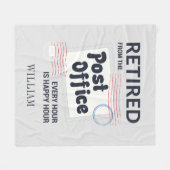 Remüde Postarbeiterruhestand Mailman Grandad Fleecedecke (Vorderseite (Horizontal))
