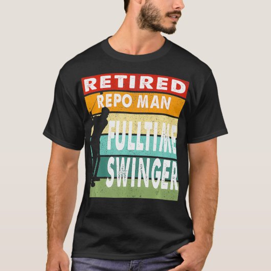 Remüde Repman Fulltime Swinger Golf Golfer Geschen T-Shirt (Vorderseite)