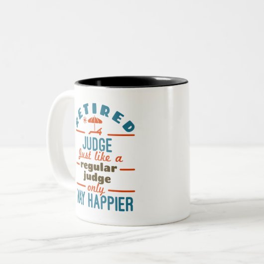 Remüde Richter Rentirement Way Happier Zweifarbige Tasse (Vorderseite Links)