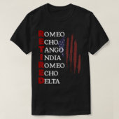Remüde Romeo Echo Tango India Romeo Echo Delta Ve T-Shirt (Design vorne)