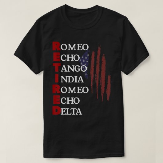 Remüde Romeo Echo Tango India Romeo Echo Delta Ve T-Shirt (Design vorne)