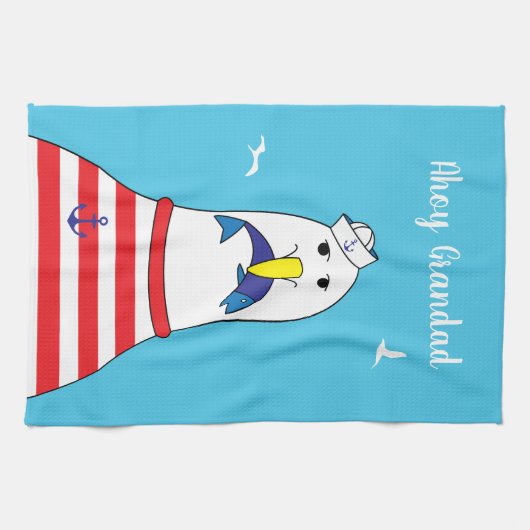 Remüde Sailor Ex Mariner Seagull Charakter Handtuch (Horizontal)