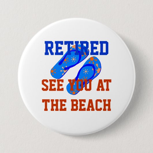 Remüde - Sehen Sie sich am Beach Square Sticker an Button (Vorderseite)