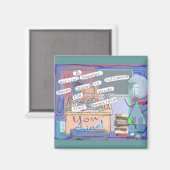 Remüde Teacher Art Geschenke Magnet (Vorderseite/Rückseite)