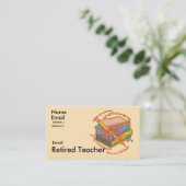 Remüde Teacher Motto Visitenkarte (Stehend Vorderseite)