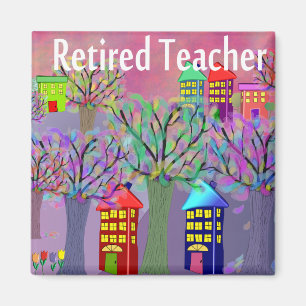 Remüde Teacher VILLAGE SCENE Design Magnet