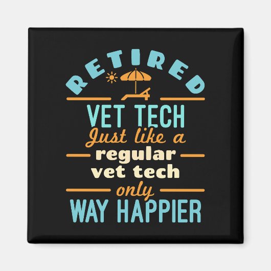 Remüde Tierarzt Tech Happier Veterinär Magnet (Vorne)