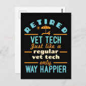Remüde Tierarzt Tech Happier Veterinär Postkarte (Vorne/Hinten)