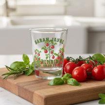 Remüde Tomato Pflanze Personalisiert Shotglas
