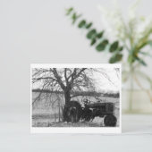 Remüde Traktor Postkarte (Stehend Vorderseite)