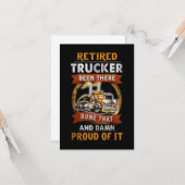 Remüde Trucker Karte (Vorderseite/Rückseite Beispiel)