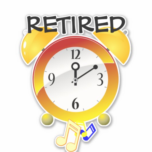 Remüde - Wecker, beliebtes Design, Aufkleber (Vorderseite)