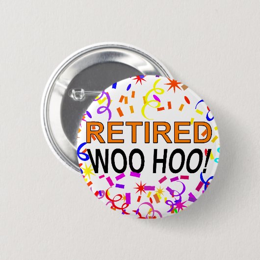 Remüde Woo Hoo Confetti Party Button (Vorne & Hinten)