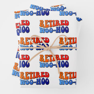 Remüde Woo Hoo Vintag Groovy Text Geschenkpapier Set