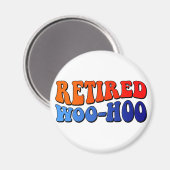 Remüde Woo Hoo Vintag Groovy Text Magnet (Vorderseite/Rückseite)