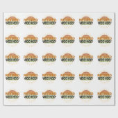 Remüde Woo Hoo Vintag Sunburst Sunset Geschenkpapier (Flach)