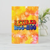 Remüde Woo Hoo Watercolor Groovy Text Einladung (Stehend Vorderseite)