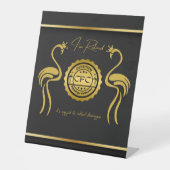 Remüde zertifizierte Flamingo Collector Black Gold Sockelschild (Vorderseite)